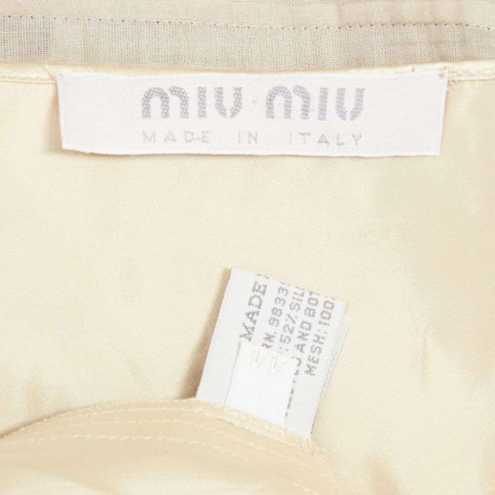 Miu Miu 1999 Runway Beige Patchwork Dress - Picture 8 of 9